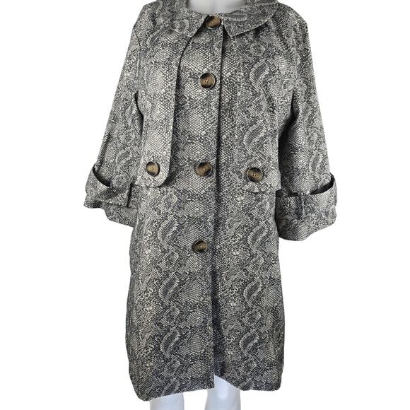 Cabi Long Line Animal Print Button Up Lightweight Women's Jacket M - Picture 2 of 6